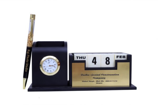 Brown Customized Visiting Card Holder Organizer for Office - Image 4